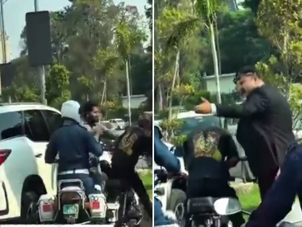 راولپنڈی؛ وارڈن کی موجودگی میں وکیل کا موٹرسائیکل سوار پر تشدد، ویڈیو وائرل ہونے پر سی ٹی او کا نوٹس اور وکیل کا مؤقف سامنے آگیا! ⚖️🚗