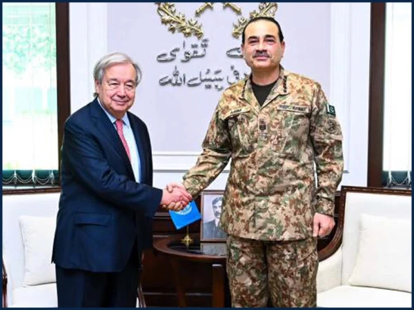 آرمی چیف فیلڈ مارشل سید عاصم منیر اور یو این سیکریٹری جنرل انتونیو گوتریس کی جی ایچ کیو میں اہم ملاقات! 🇵🇰🇺🇳