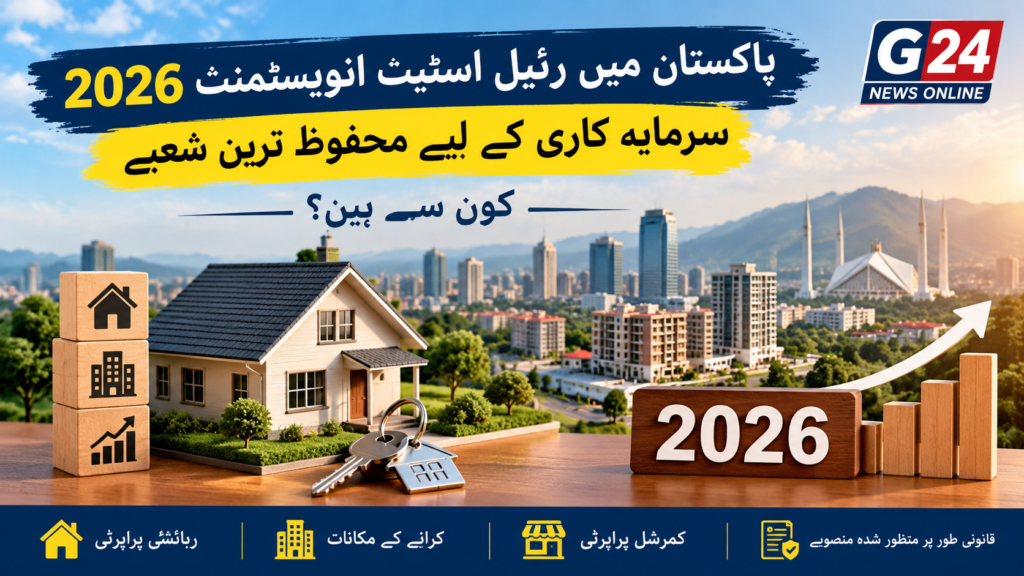 پاکستان میں رئیل اسٹیٹ انویسٹمنٹ :2026میں سرمایہ کاری کے محفوظ ترین شعبے پاکستان میں رئیل اسٹیٹ انویسٹمنٹ :2026میں سرمایہ کاری کے محفوظ ترین شعبے