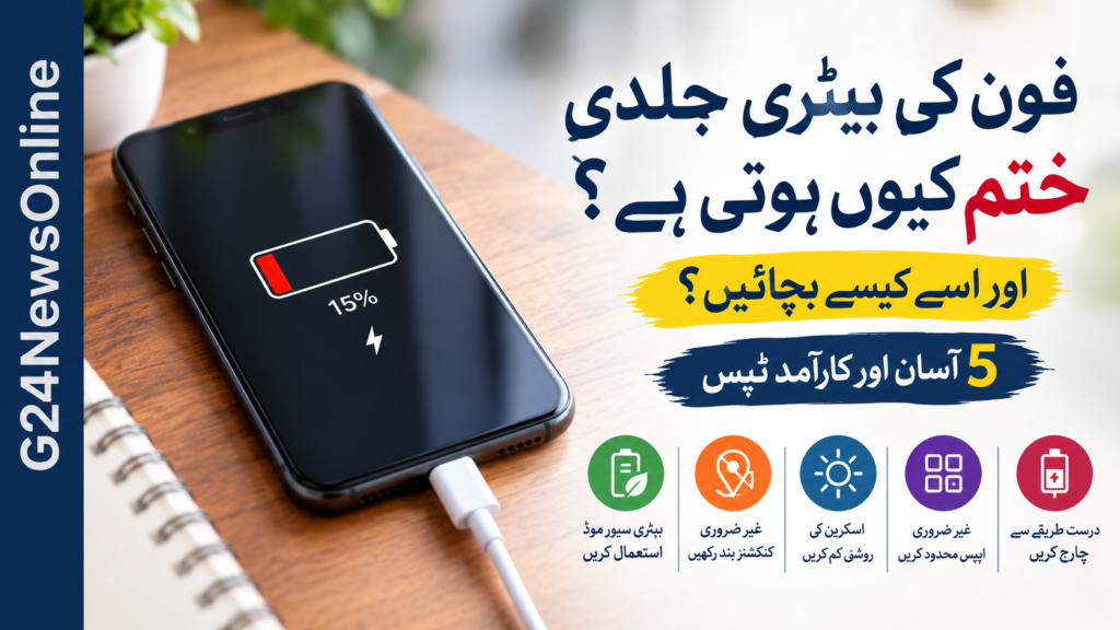 فون کی بیٹری جلدی ختم کیوں ہوتی ہے اور اسے کیسے بچائیں؟ 5 آسان اور کارآمد ٹپس