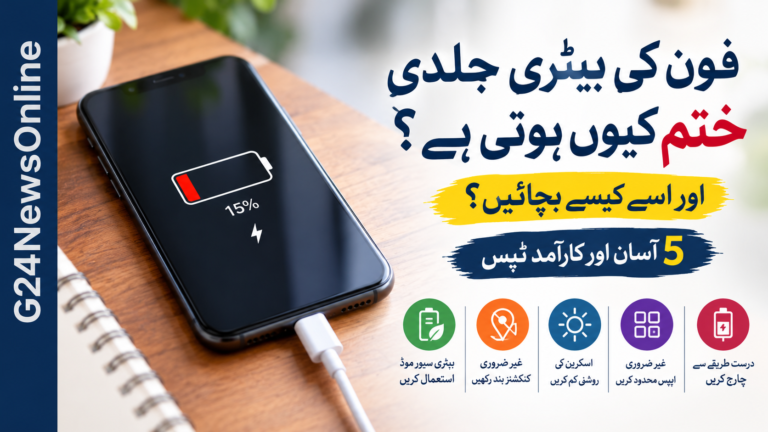 فون کی بیٹری جلدی ختم کیوں ہوتی ہے اور اسے کیسے بچائیں؟ 5 آسان اور کارآمد ٹپس